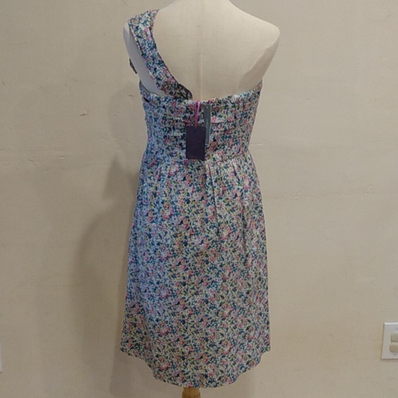 J. Crew Liberty Of London Dress Claire Aude One Shoulder Ditsy Floral 4 - Picture 4 of 10